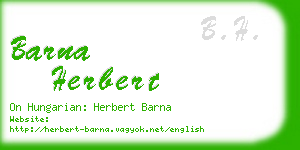 barna herbert business card